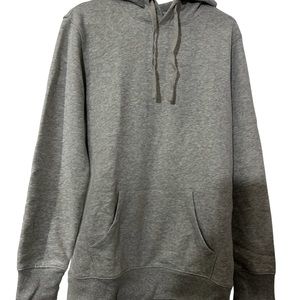 pullover hoodie gray goes well with black leather jackets